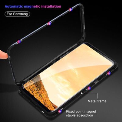 Case 6 6S 7 8 Plus X Xr Xs Max 360° double surface glass magnetic metal case