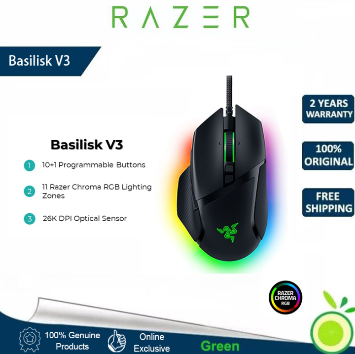 Razer Basilisk V3 Customizable Ergonomic Gaming Mouse Chroma RGB