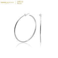 Louis Montini (Jewelry) Sterling Silver 925 Earrings ต่างหูเงินแท้ 92.5% ต่างหูผู้หญิง ทรงห่วง LJER23