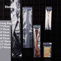 Stobag ถุงพลาสติกซิปใสหนายาว100ชิ้นสำหรับใส่เสื้อผ้าอาหารกระเป๋ากันน้ำกระเป๋าเก็บของ