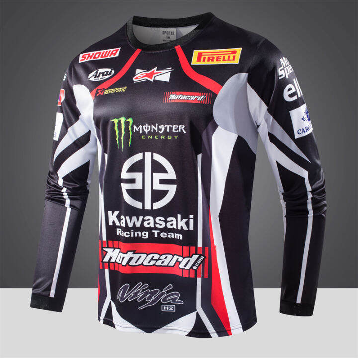 Motor Shirt Long Sleeve For Men Dry Fit Cycling Bike Jersey Bikers Motorcycle Full Set 27168 I3729861972