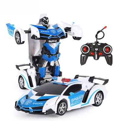 Electric RC Car Transformation Robots Children Boys Girls Toys Outdoor Remote Control Sports Deformation Car Robots Model Toy