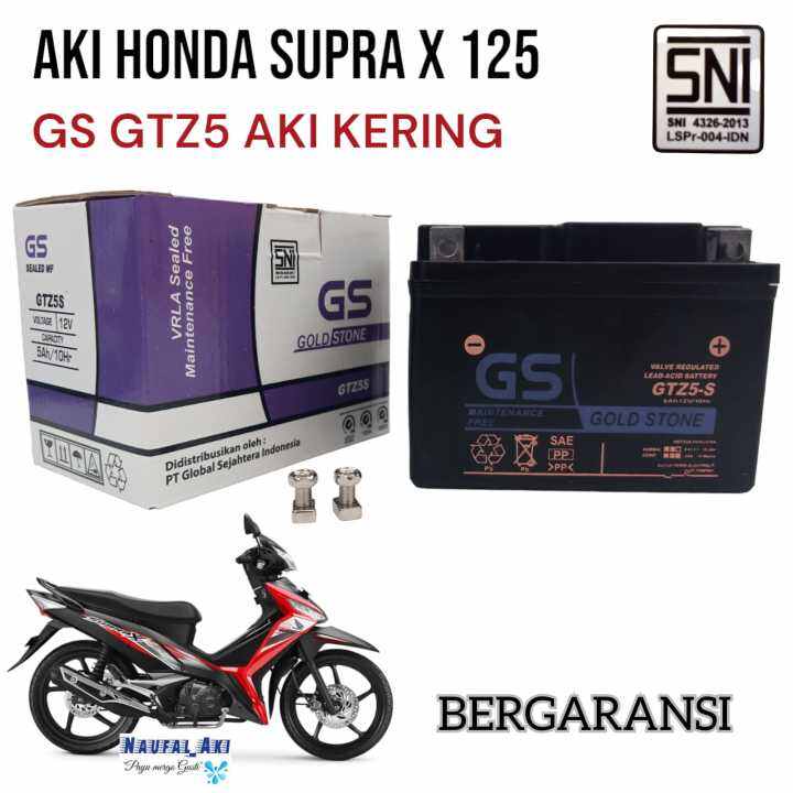 Aki Motor Honda Supra X 125 GS GTZ5 Aki Kering Langsung Pasang | Lazada
