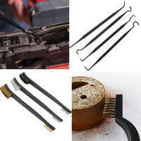 Multipurpose Car Detailing Cleaning Tool Accessories แปรงลวด4 Nylon Picks Pick And Brush Set 3 Double-Headed Finished