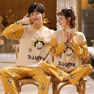 Long Sleeve Couple Matching Pajamas For Men Women Lover Anime Pijama Mujer  Korea Casual Sleepwear Lounge Wear 2 Piece Nightgown  Pajama Sets   AliExpress