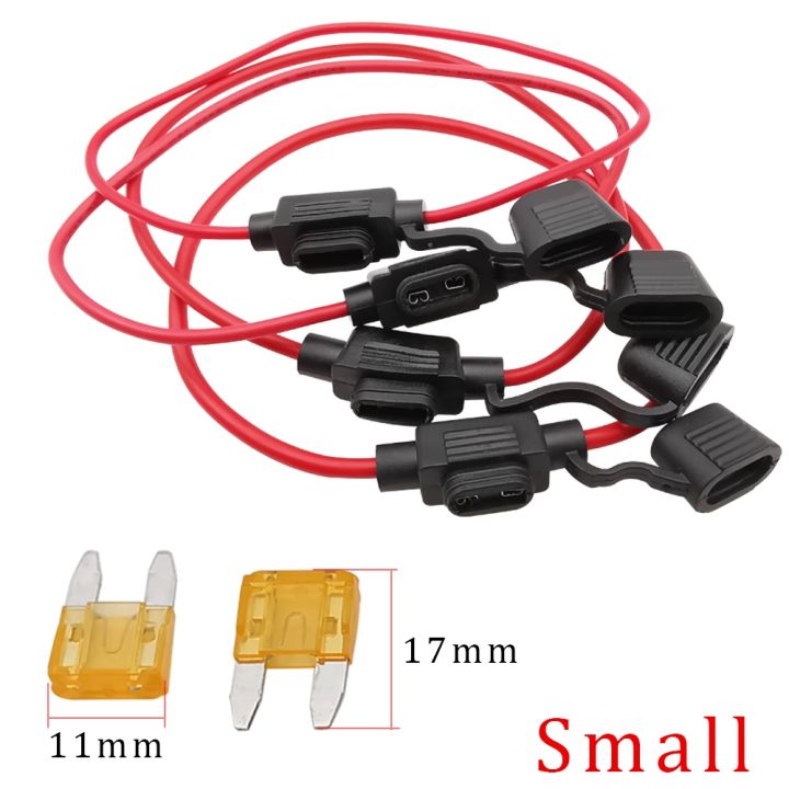 yf-1set-blade-type-car-waterproof-fuse-holder-small-medium-large-18-16-14-12-10-8awg-cable-in-line-auto-5-10-20-30-20-70-100a