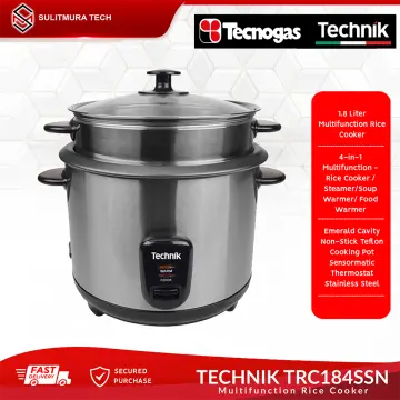 Tecnogas TRC184SSN 10CUPS 4IN1 Non Stick Rice Cooker - 1st