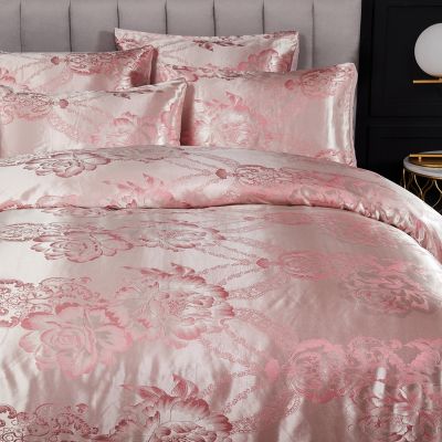 Luxury Jacquard Duvet Cover Set European Floral Print Bedding Set Single Double King Size Bed Quilt 3pcs No Bed Sheet Comforter