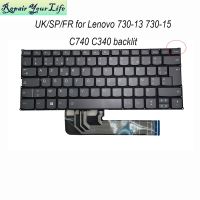 UK Spanish French Backlit keyboards for Lenovo Yoga 730-13IKB-13IWL 730-15IWL-15IKB C340 C740-14IML FLEX-14API AZERTY Keyboards Basic Keyboards