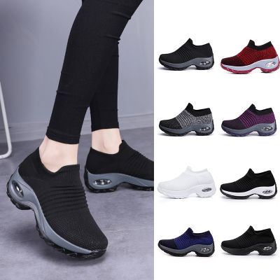 Womens large size tennis casual shoes increase fashion thick-soled sneakers light vulcanized socks air cushion breathable shoes