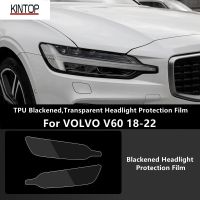 For VOLVO V60 18-22 TPU Blackened,Transparent Headlight Protective Film, Headlight Protection,Film Modification