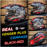 หมวกกันน็อค Real Venger plus ลาย Compass มีให้เลือก 4 สี 5 Size หมวกกันน๊อกวิบาก หมวกกันน๊อกโมตาด หมวกกันน๊อก ทั่วริ่ง