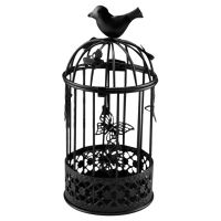 1 Pcs Iron Bird Cage Candle Holder Cutout Butterflies Hollow Vintage Candlestick Holder Table Decor