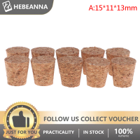 hebeanna 10pcs ขวดไวน์แก้วจุกกาต้มน้ำ Pudding Container Cork CAP burette