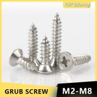 10/20/50pcs M1.2 M1.4 M1.7 M2 M2.5 M3 M4 M5 M6 304 Stainless Steel Cross Phillips Flat Countersunk Head Self Tapping Wood Screw