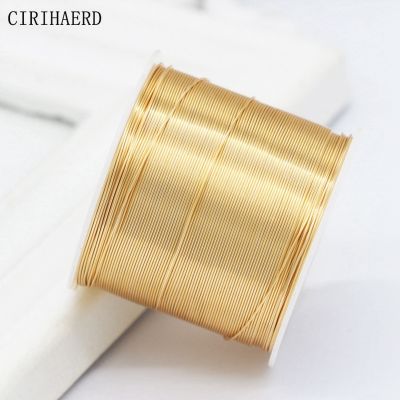 5 Meters 14K Real Gold Plated Copper Wire For DIY Jewellery Making Supplies Jewellery Accessories Beads Materials Wire Wholesale