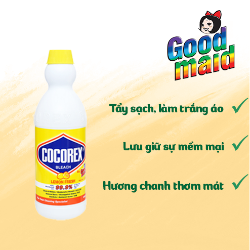 Nước tẩy quần áo trắng cocorex goodmaid - hương chanh 500g - ảnh sản phẩm 2