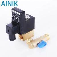 ❃ 1/2 quot; DN15 Auto Pneumatic Valve Drain Air Compressor Time Delay Switch Electromagnetic Magnetic Controller