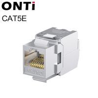 Onti Rj45 Cat8เครื่องมือ Stp Shielded Keystone Jack โมดูล Self-Locking Cat7 Cat6a Cat6 Cat5e สังกะสีอัลลอยด์ Network Coupler Adapter