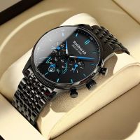 【July hot】 [Official Products] The new Berdagga multi-functional ultra-thin design waterproof luminous mens watch student version