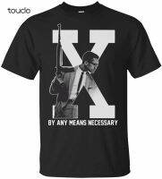 By Any Means Necessary Malcolm X Soft T-Shirt Funny Vintage Gift Men S-4XL-5XL-6XL