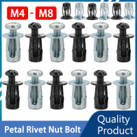 5/10 ชิ้น Molly Jack Nut ยึดขยาย Clamp กลีบ Rivet Nut Bolt ชุด M4 M5 M6 M8 ป้ายทะเบียนล็อคถั่วสกรูเหล็กคาร์บอน-cijiha