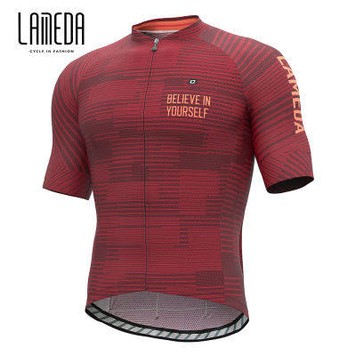 LAMEDA Summer Cycling Jersey Short Sleeve Mens MTB Road Bike Mtb Clothing Quick Dry Breathable Top Sleeve For Bike Accessories