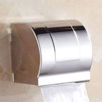 Wall-mounted Tissue Box Stainless Steel Tissue Roll Dispenser Toilet Paper Holder for Bathroom Kitchen Sealed Waterproof Toilet Roll Holders