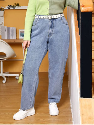 Plus ขนาดกางเกงยีนส์ผู้หญิงยืดสูงเอวกางเกงยีนส์7XL หลวมแฟน Jean สูงความยาว Denim Jean สำหรับแม่ฤดูใบไม้ร่วง Denim กางเกง