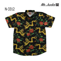 ?ส่งฟรี?เสื้อเชิ้ตชาย Mr-Junko ผ้านิ่มใส่สบายไม่ร้อน งานคุณภาพ พรีเมี่ยม ลายผ้าด้านหน้าต่อกัน N-3312