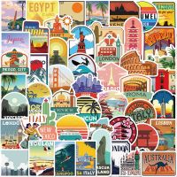 50PCS New Global Travel City Landscape Stickers Decal DIY Phone Laptop Guitar Stationery Scrapbook Skateboard Toy Sticker Stickers Labels