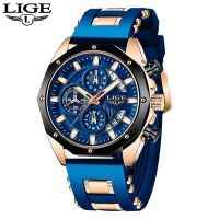 2020 LIGE New Fashion Mens Watches Top Brand Luxury Silicone Sport Watch Men Quartz Date Clock Waterproof Wristwatch Chronograph