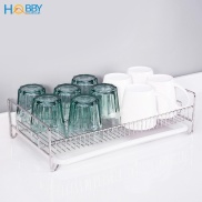 Kệ úp chén ly HOBBY Home Decor KUL41 Inox 304 kèm khay hứng nước không rỉ