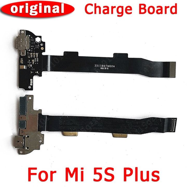 Usb ดั้งเดิมบอร์ดซ่อมโทรศัพท์มือถือสำหรับ Mi5s Mi 5S Plus ชาร์จพอร์ตขั้วต่อแผ่นวงจรพิมพ์ซ็อกเก็ตจานสายเคเบิลงอได้อะไหล่สำรอง