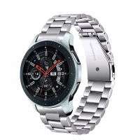 [Hot K] สำหรับนาฬิกา Samsung Galaxy Watch 46มม. SM-R800โค้งปลายสายสายรัดข้อมือเหล็กสแตนเลสนาฬิกาข้อมือสายเหล็กพรีเมี่ยมสีเงินสีดำ