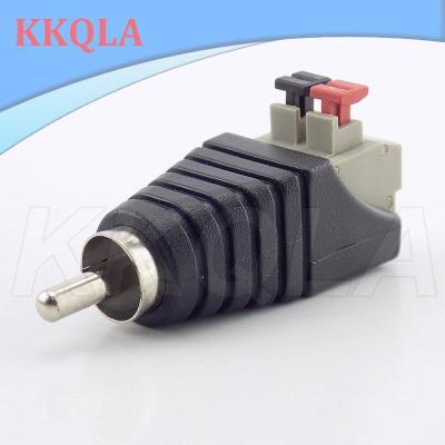 QKKQLA RCA Cable to Audio Male A/V Connector Speaker Wire Universal Adapter Jack Press Plug Terminal adaptor