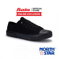 Bata บาจา (Online Exclusive) ยี่ห้อ North Star รองเท้าผ้าใบ รองเท้าลำลอง แบบผูกเชือก ผ้าใบแฟชั่น Sneakers ใส่สบาย สำหรับผู้ชาย รุ่น AKITO สีดำ 8206043