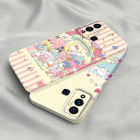 เคสเคสใส่โทรศัพท์แบบแข็งสำหรับ Infinix 12 Play ขายดี10 Play 11 9 Note 12 Smart 6 TECNO Pova Neo Kitty And Cinnamoroll Cases Sanrio Square Protect ฝาหลัง