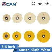 XCAN Buffing Wheel Mirror Polish Tools 3 4 5 6 Inch White/Yellow Inner Hole 10-16mm For Metal Polishing Tool Cotton Cloth Wheel Cleaning Tools