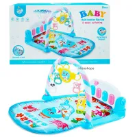 BABY Play Gym เพลยิมเบบี๋รูปสัตว์น่ารักๆ ขนาดใหญ่ เพลยิมสำหรับน้องๆแรกเกิด สีสันสดใสน่ารัก ปลอดภัยสำหรับลูกน้อย ฟ้า