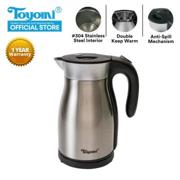 Toyomi 1.5L Stainless Steel Cordless Kettle WK 1633