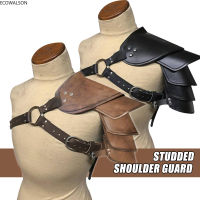 Medieval Viking Single Shoulder Armor Gladiator Samurai Knight Pauldrons Gothic Steampunk PU Leather Armor Cosplay Costume