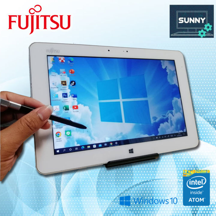 โน๊ตบุ๊ค-แท็บเล็ต-fujitsu-รุ่นarrow-q584-แรม4gb-window10-มือสองสภาพดี-สินค้าประมูลจากสำนักงานออฟฟิต