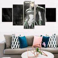 5ชิ้นรูปอะนิเมะ Claymore นักรบภาพวาดผ้าใบสำหรับห้องนั่งเล่นอุปกรณ์ตกแต่งบ้านโปสเตอร์ศิลปะสมัยใหม่รูปภาพใหม่