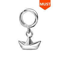 SG New Design Style Silver Bead Origami boat Charm Beads Fit Europe Bracelets Charms For Jewelry Making Love Gifts