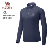 Áo Thun Tay áo dài Camel nữ UPF50 + Áo có cổ đứng tập thể dục nhanh khô