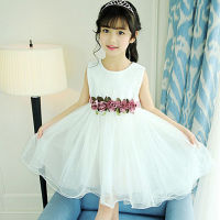 หวานเด็กวัยหัดเดินหญิงชุดเดรสลายดอกไม้เจ้าหญิงชุด Tulle Sundress