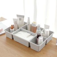 Plastic Desktop Sundries Storage Makeup Organizer Cosmetic Makeup Brush Storage Case Home Office Bathroom Storage Box