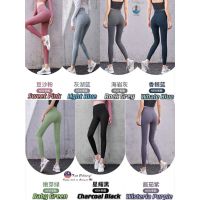 AHOME High Waist Yoga Legging WomenGym Workout Yoga Long Pants Mid WaistElastic PantsSeluar Yoga Panjang Wanita运动瑜伽长裤