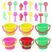 ป่าร้อน LIN431 - ✒ Beach Kids Buckets Set Pail Kid Spades Spade S Children Child Pails Plastic Collapsible